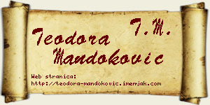 Teodora Mandoković vizit kartica